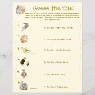 Klassieke Peter Rabbit Thema Baby Shower Spel Flye Flyer