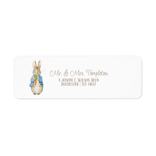 Klassieke Peter the Rabbit Beatrix Baby shower Lab Etiket (Voorkant)