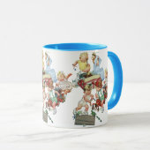 Klassieke peuters spelen met brandweerwagens mok (Voorkant rechts)