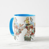 Klassieke peuters spelen met brandweerwagens mok (Voorkant links)