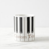 Klassieke Piano Keyes Aangepaste tekst in 4 kleure Koffiemok (Center)