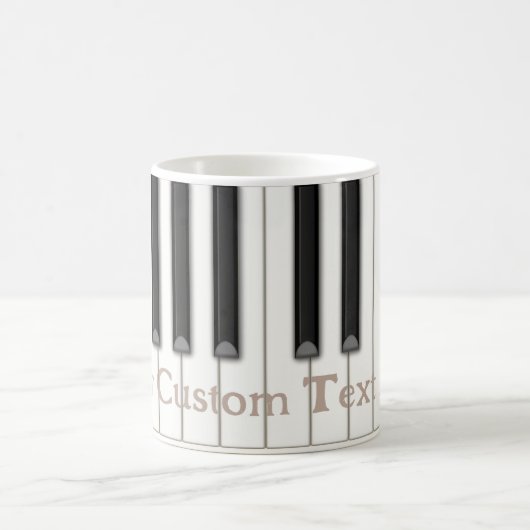 Klassieke Piano Keyes Aangepaste tekst in 4 kleure Koffiemok (Center)