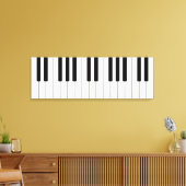 Klassieke Piano Keys Black & White Canvas Afdruk (Insitu (Woonkamer))