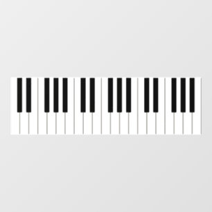 Klassieke Piano Keys Musical Naadloze tegel Raamsticker