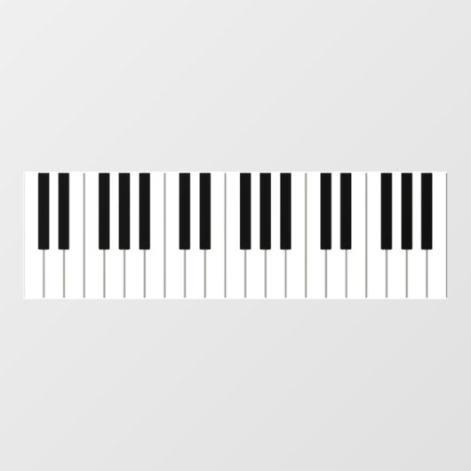 Klassieke Piano Keys Musical Naadloze tegel Raamsticker (Vel)