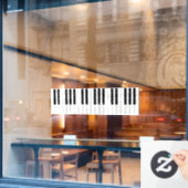 Klassieke Piano Keys Musical Naadloze tegel Raamsticker (Cafe Raam)