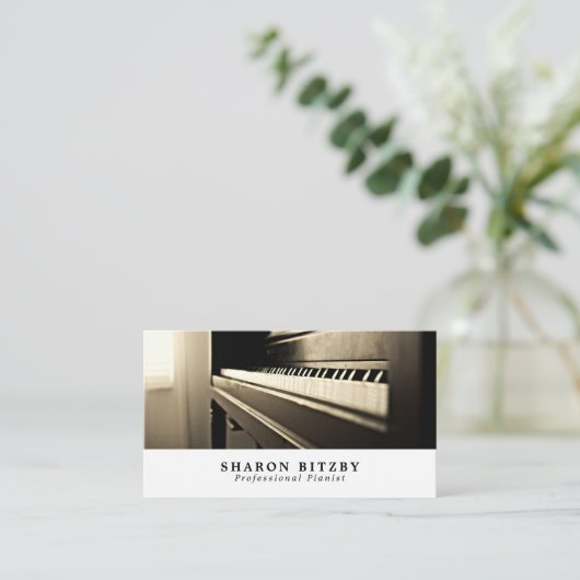 Klassieke piano, muzikant, muziekindustrie visitekaartje (Staand voorkant)