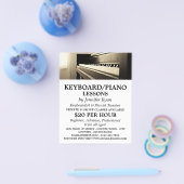 Klassieke piano, toetsenbord, pianolessen flyer (Enkel)