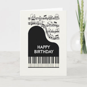 Klassieke piano verjaardagskaart kaart