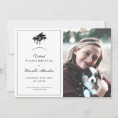 Klassieke Piano Wit Virtuele Overweging Foto Kaart (Voorkant)