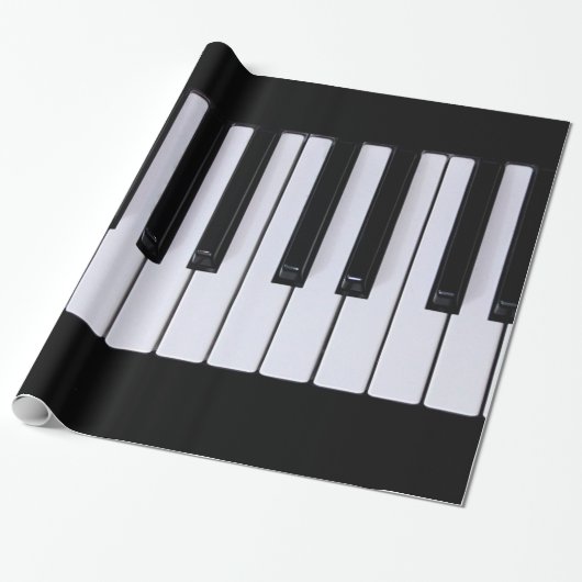 Klassieke pianoketoestel cadeaupapier (Uitgerold)