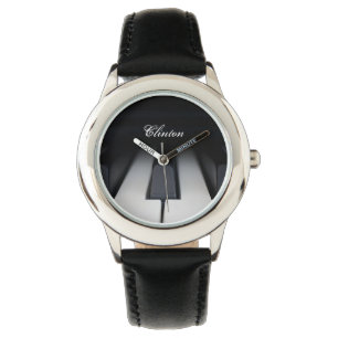 Klassieke pianoketoetsen persoonlijke naam volgen horloge
