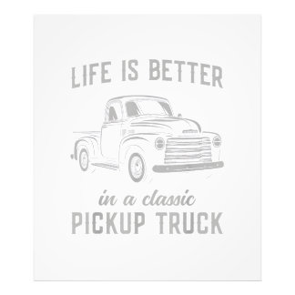 Klassieke Pick-up Truck Man Vintage Foto Afdruk