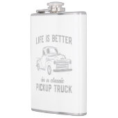 Klassieke Pick-up Truck Man Vintage Heupfles (Links)