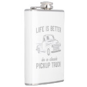 Klassieke Pick-up Truck Man Vintage Heupfles (Rechts)
