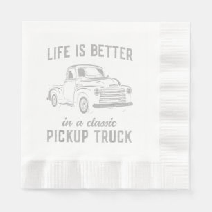Klassieke Pick-up Truck Man Vintage Servet