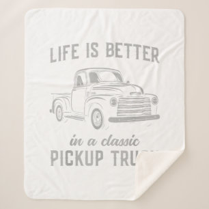 Klassieke Pick-up Truck Man Vintage Sherpa Deken