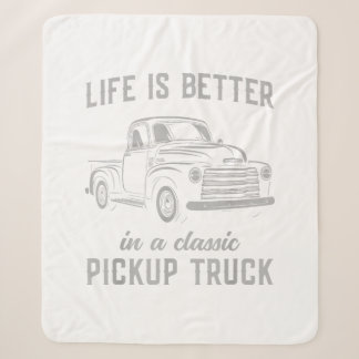 Klassieke Pick-up Truck Man Vintage Sherpa Deken