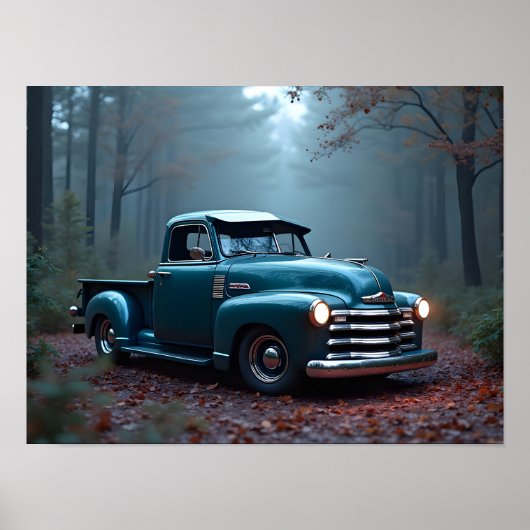 Klassieke Pick-up Truck Poster (Voorkant)
