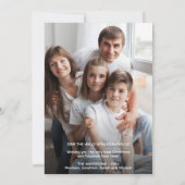 Klassieke Pickleball Santa Blue Kerstmis Foto Feestdagenkaart (Achterkant)