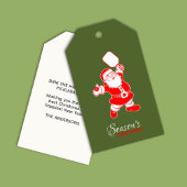 Klassieke Pickleball Santa Green Kerstmis Cadeaulabel