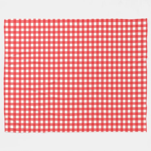Klassieke picknick rode gingham patroon fleece dek (Voorkant (Horizontaal))