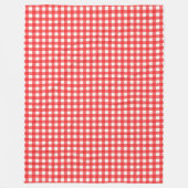 Klassieke picknick rode gingham patroon fleece dek deken (Voorkant)