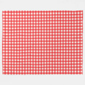 Klassieke picknick rode gingham patroon fleece dek deken (Voorkant (Horizontaal))