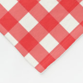 Klassieke picknick rode gingham patroon fleece dek deken (Hoek)
