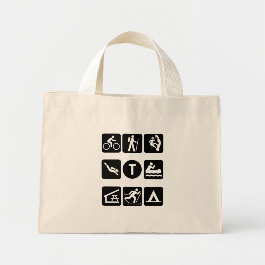 Klassieke pictogrammen mini tote bag (Voorkant)