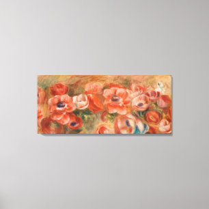 Klassieke Pierre Auguste Renoir Blauwe Roze Anemon Canvas Afdruk