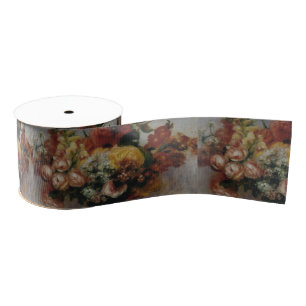 Klassieke Pierre Auguste Renoir Bloemen in een Vaa Grosgrain Lint