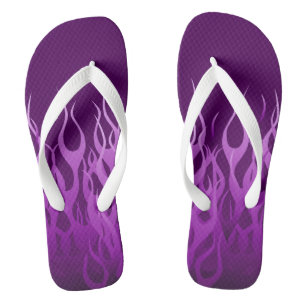 Klassieke Pin Stripe Stijl Racing Vlammen Teenslippers