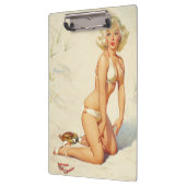Klassieke  Pin Up Girl-Bikini 1950 Klembord (Links)
