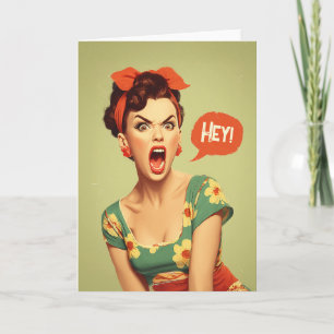 Klassieke Pin-Up Power Schreeuw Kaart