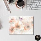 Klassieke Pioenrozen Monogram Naam Post-it® Notes