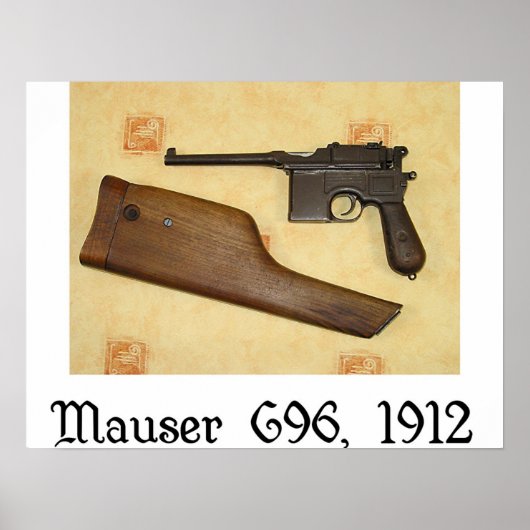 klassieke pistolen - Mauser C96 Poster (Voorkant)