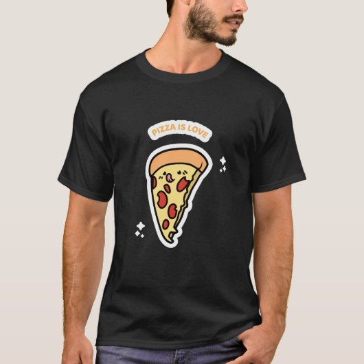 Klassieke Pizza Is Liefde T-shirt (Voorkant)