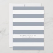 Klassieke Pizza-partij | Blauwe strepen Kaart (Achterkant)