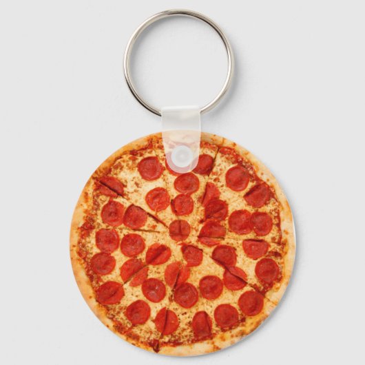 klassieke pizzaliefhebber sleutelhanger (Voorkant)