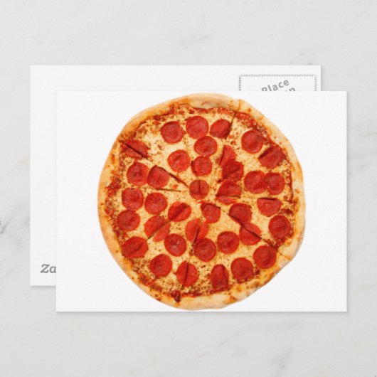 klassieke pizzaminnaar briefkaart (Voorkant / Achterkant)