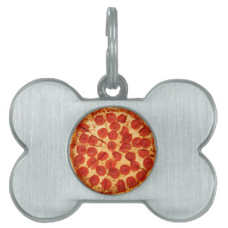 klassieke pizzaminnaar huisdieren naamplaatje