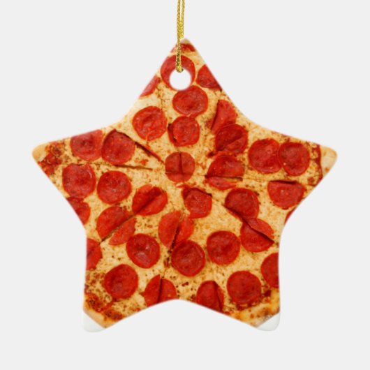 klassieke pizzaminnaar keramisch ornament (Voorkant)