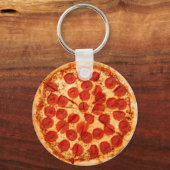 klassieke pizzaminnaar sleutelhanger (Voorkant)