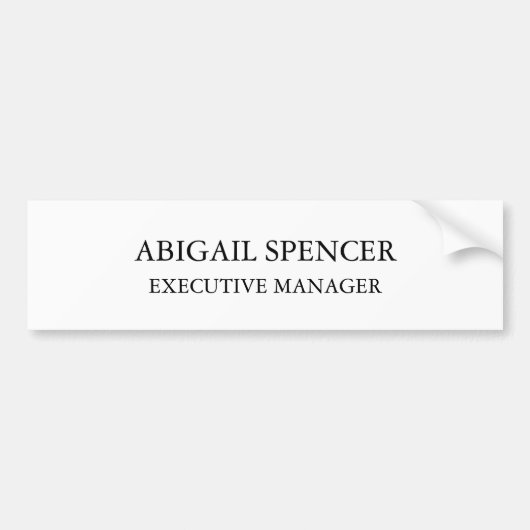 Klassieke plaat Eenvoudig zwart-wit Professional Bumpersticker (Voorkant)