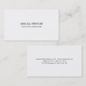 Klassieke plaat Eenvoudig zwart-wit Professional Visitekaartje (Voorkant / Achterkant)