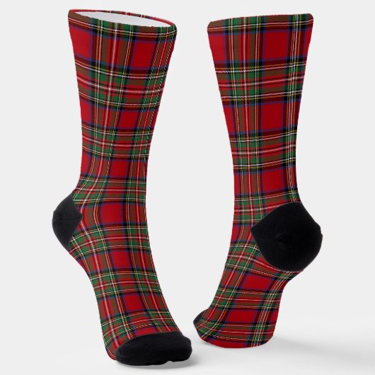 Klassieke Plaid Clan Stewart Tartan Sokken (Gebogen)