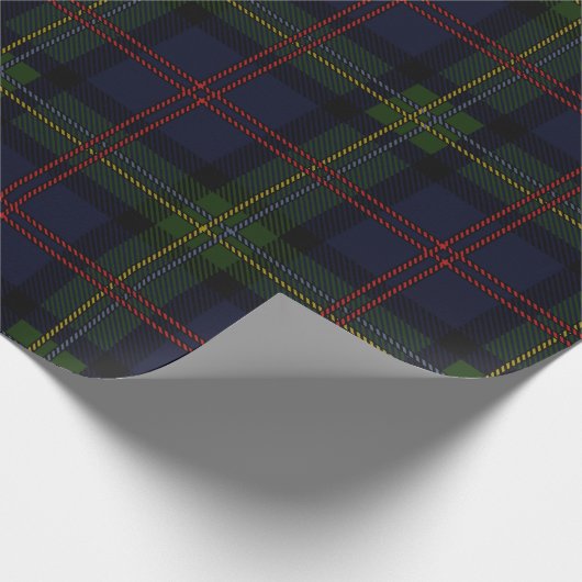 Klassieke Plaid Elegant Rustic Christmas Tartan Cadeaupapier (Hoek)
