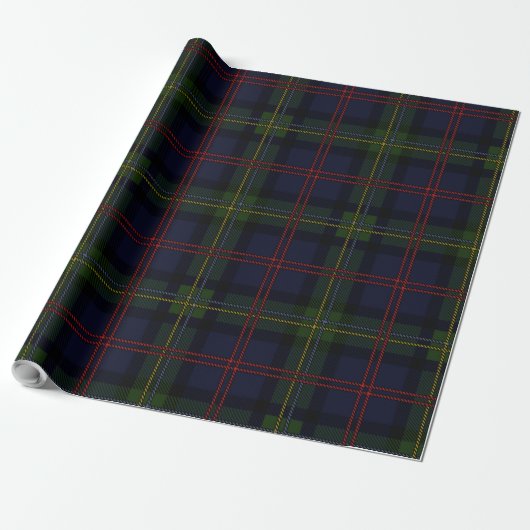Klassieke Plaid Elegant Rustic Christmas Tartan Cadeaupapier (Uitgerold)