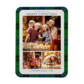 Klassieke Plaid Foto's Tartan Kerstvakantie Magneet (Verticaal)